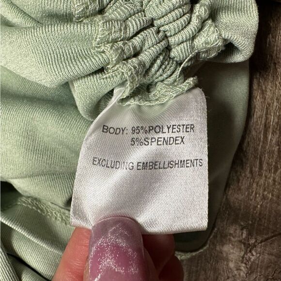 Princess Polly LAYTON MINI DRESS GREEN Size 8 - Picture 9 of 10